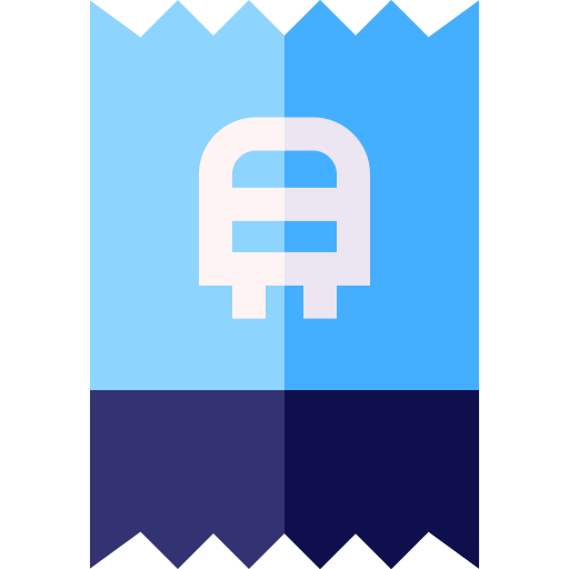 Ticket Basic Straight Flat icon