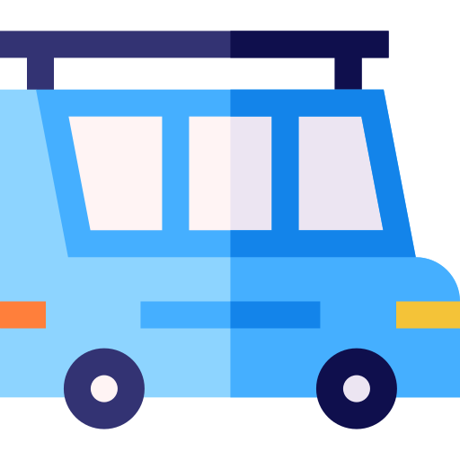 Minibus Basic Straight Flat icon