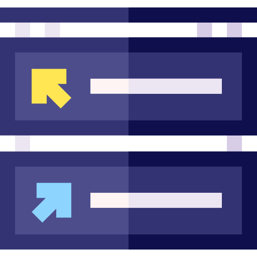 Directional sign Basic Straight Flat icon