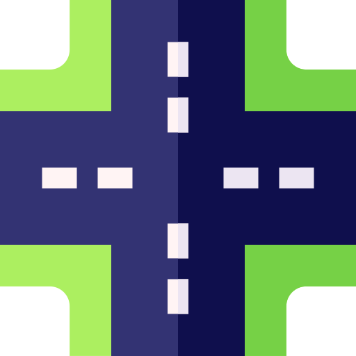 Crossroad Basic Straight Flat icon