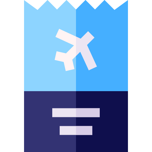 비행기 표 Basic Straight Flat icon