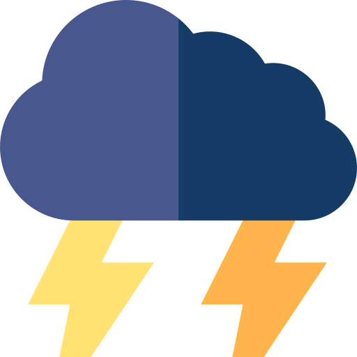 Thunderstorm Basic Straight Flat icon