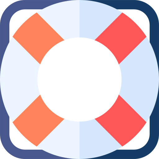 Life saver Basic Straight Flat icon