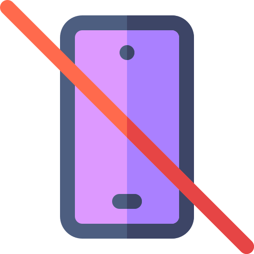 No phone Basic Rounded Flat icon