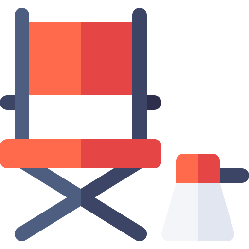 Directors chair Basic Rounded Flat icon