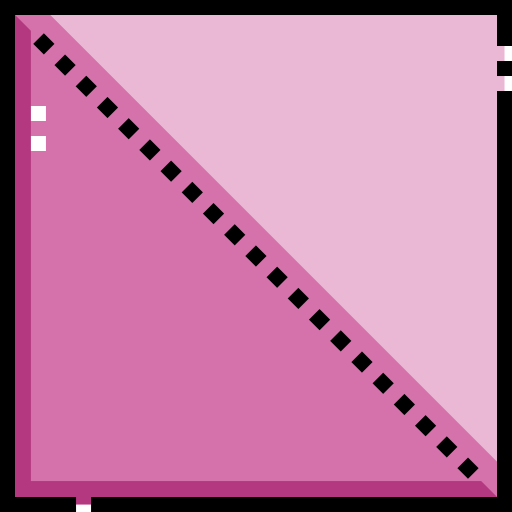 대각선 Detailed Straight Lineal color icon