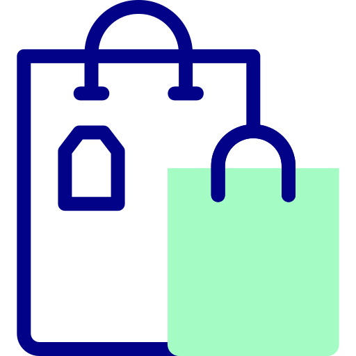 Shopping bags Detailed Mixed Lineal color icon