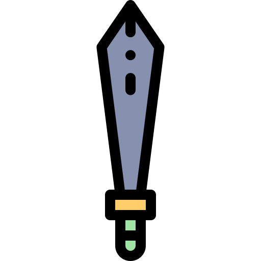 Sword Detailed Rounded Lineal color icon