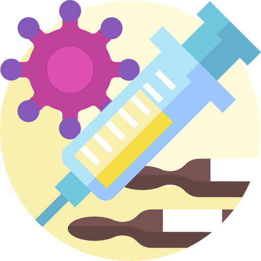 vaccinatie Detailed Flat Circular Flat icoon