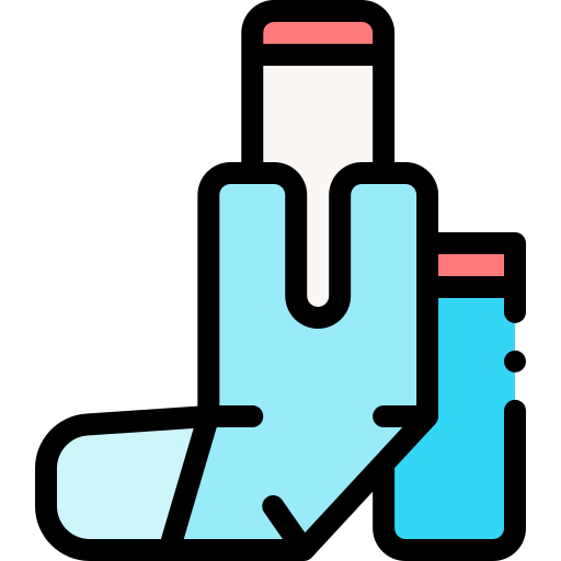 inhalator Detailed Rounded Lineal color ikona