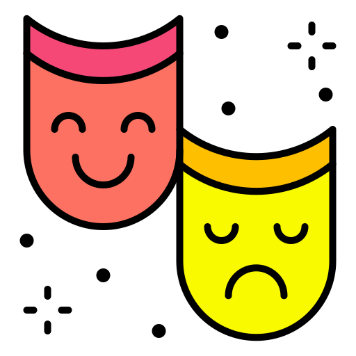 maski teatralne Generic Outline Color ikona