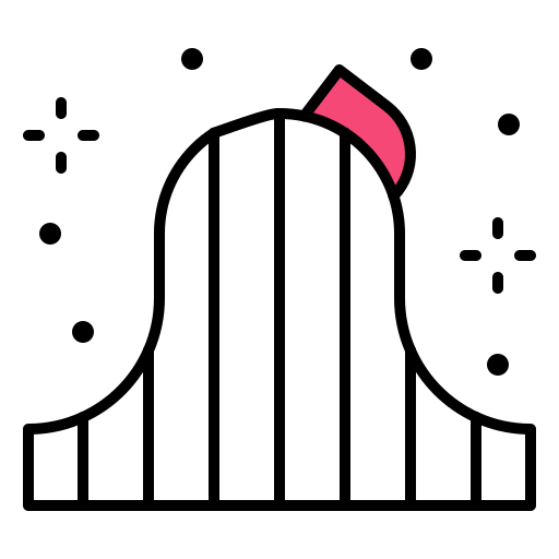 ジェットコースター Generic Outline Color icon