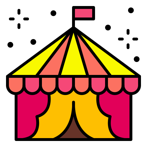 tenda de circo Generic Outline Color Ícone