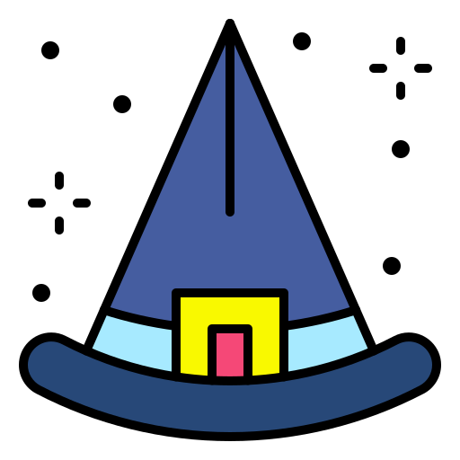 魔女の帽子 Generic Outline Color icon