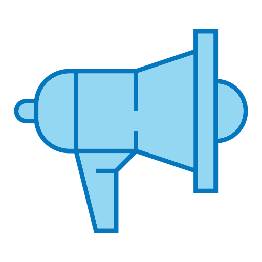 Bullhorn Generic Blue icon