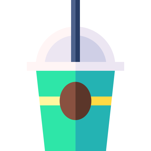 café helado Basic Straight Flat icono