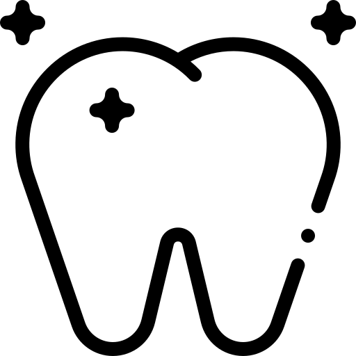 dente Detailed Rounded Lineal color icona