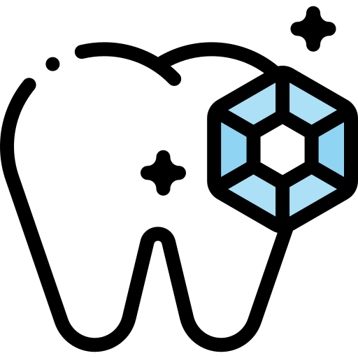 Tooth Detailed Rounded Lineal color icon