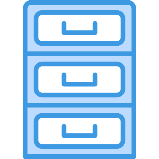 Filing cabinet Generic Blue icon