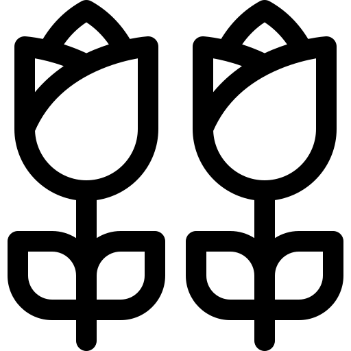 tulipa Basic Rounded Lineal Ícone