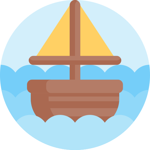 barco de vela Detailed Flat Circular Flat icono