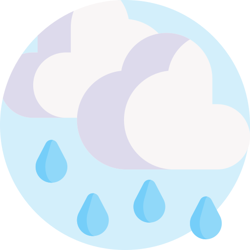 lluvia Detailed Flat Circular Flat icono