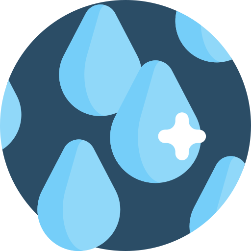 gotas de agua Detailed Flat Circular Flat icono