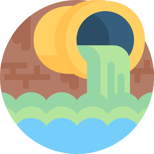 廃水 Detailed Flat Circular Flat icon