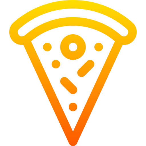 pizza Basic Gradient Lineal color icono