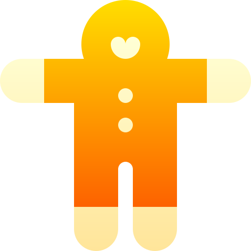 Gingerbread man Basic Gradient Gradient icon