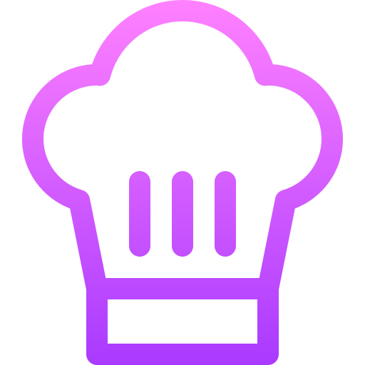 czapka szefa kuchni Basic Gradient Lineal color ikona