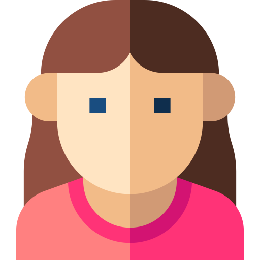 Woman Basic Straight Flat icon