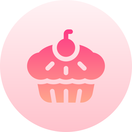 Cupcakes Basic Gradient Circular icon
