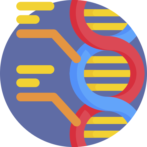 genética Detailed Flat Circular Flat icono