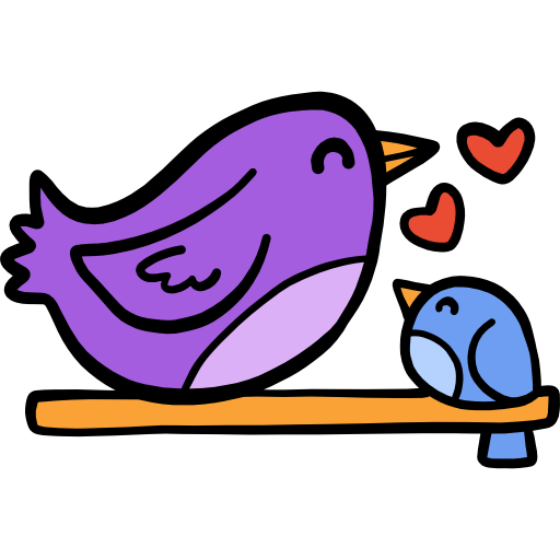 鳥 Hand Drawn Color icon