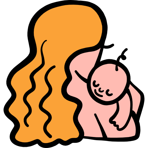 maternità Hand Drawn Color icona