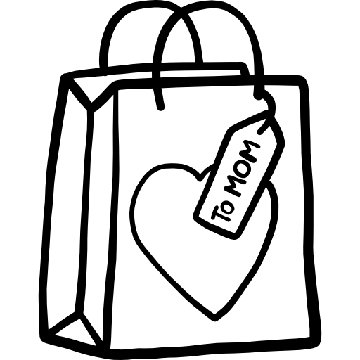 torba prezentowa Hand Drawn Black ikona