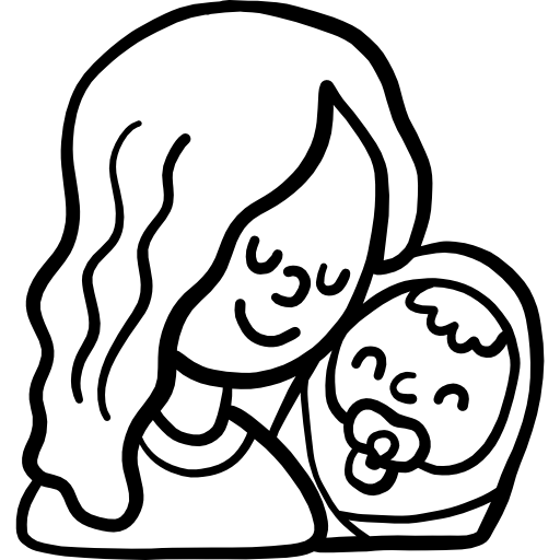 Motherhood Hand Drawn Black icon