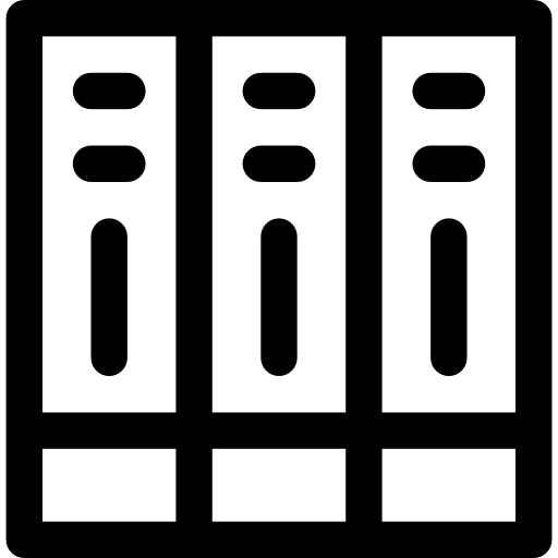 gabinetto di archiviazione Basic Rounded Lineal icona