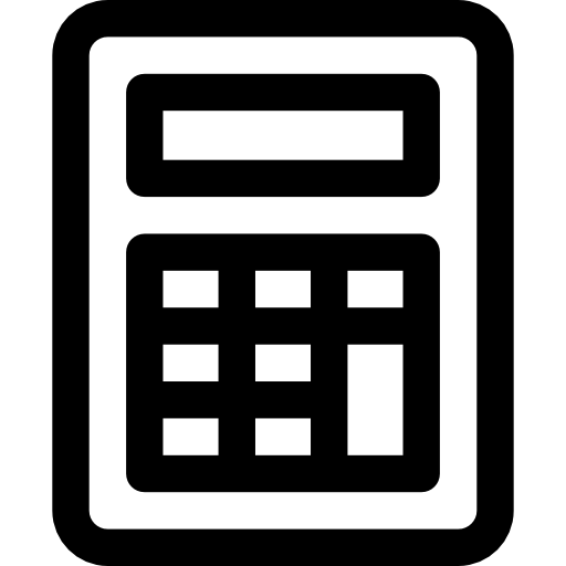 taschenrechner Basic Rounded Lineal icon