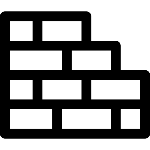 muro di mattoni Basic Rounded Lineal icona