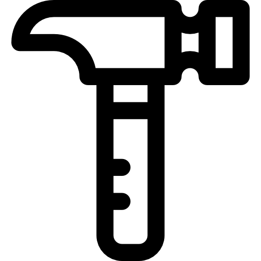 martillo Basic Rounded Lineal icono