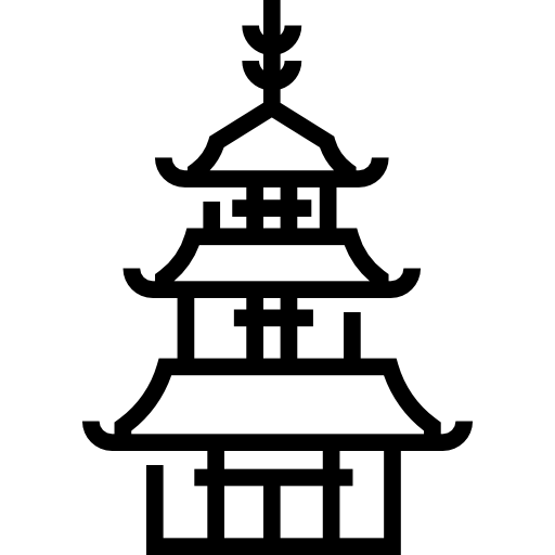 Pagoda Detailed Straight Lineal icon