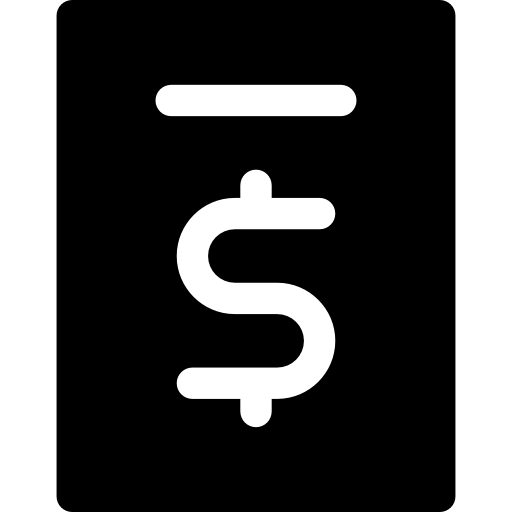 Invoice Basic Rounded Filled icon