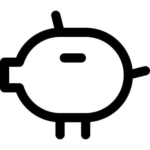Piggybank Basic Rounded Lineal icon