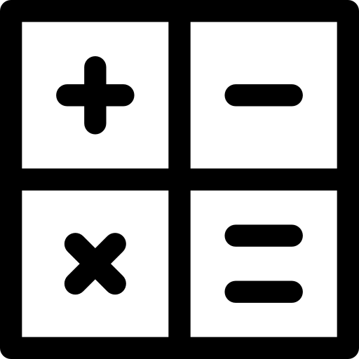 Calculator Basic Rounded Lineal icon