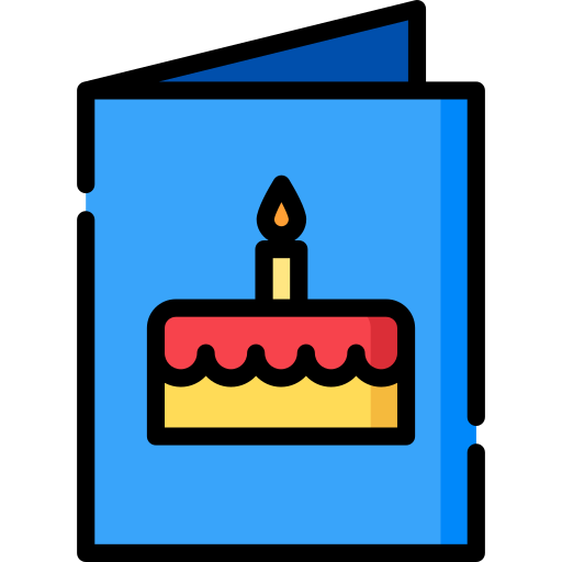 tarjeta de cumpleaños Special Lineal color icono