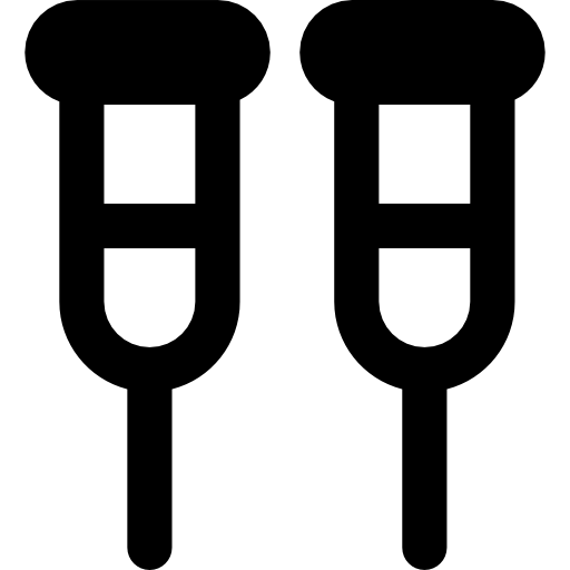 muletas Basic Rounded Filled icono