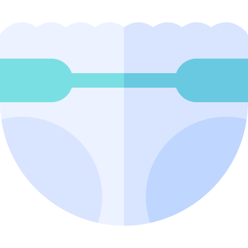 pañal de bebe Basic Rounded Flat icono