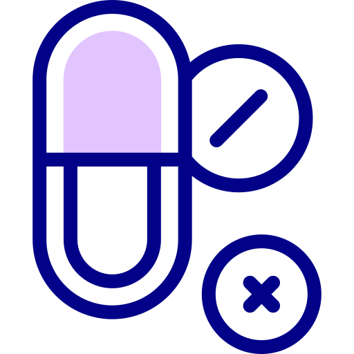 薬物アレルギー Detailed Mixed Lineal color icon